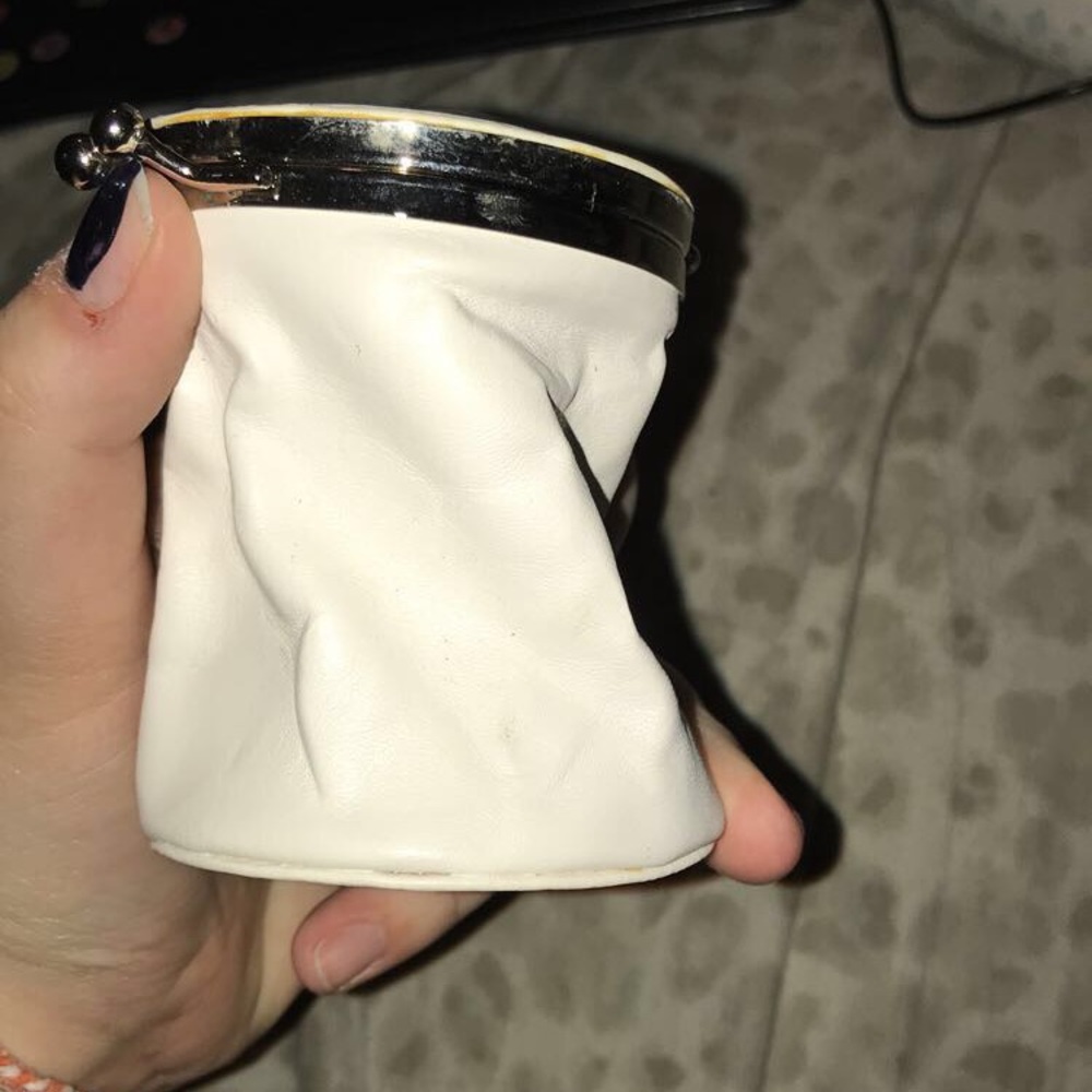 White Coin Purse